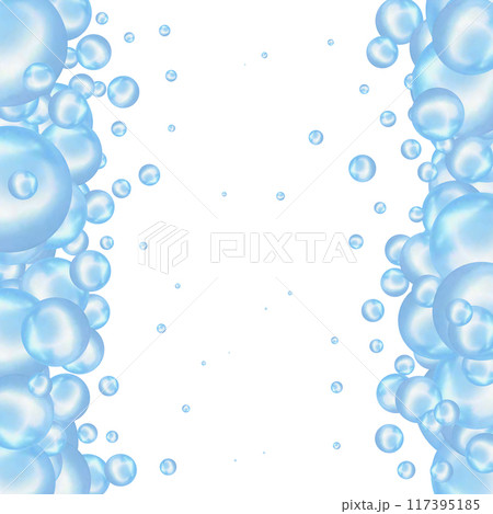 Blue bright and colorful plastic balls background texture. Colorful background, pastel color background or wall paper. Beautiful pastel background images. 117395185