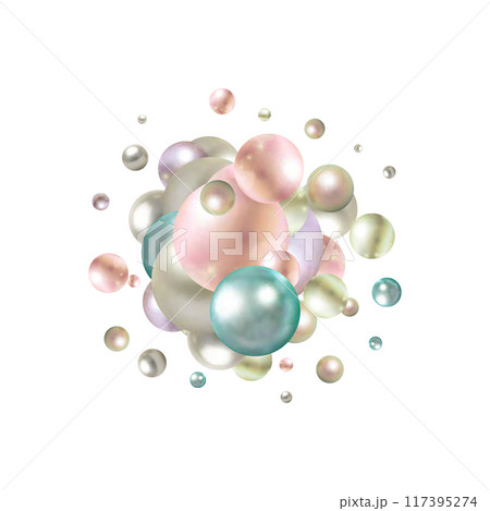 Color mother-of-pearl pearls. Festive background. eps 10 Color mother-of-pearl pearls. Festive background. eps 10 117395274