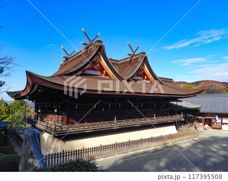 岡山県 吉備津神社の本殿 岡山県 吉備津神社の本殿 117395508