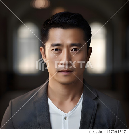 Young Handsome Asian Man AI Portrait Photo 117395747