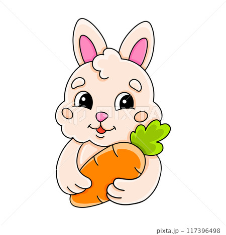 Cartoon character. Isolated on white background. Design element. Template for your design, books, stickers, cards. Vector illustration. 117396498
