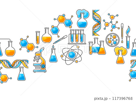 Pattern with science items. Medical concept image. Pattern with science items. Medical concept image. 117396768