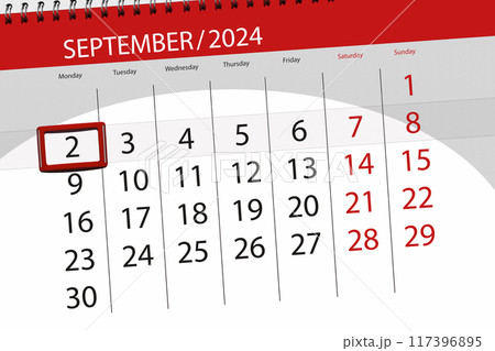Calendar 2024, deadline, day, month, page, organizer, date, September, monday, number 2 117396895