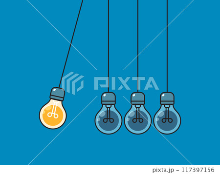 The pendulum of lights. Isolated Vector Illustration 117397156