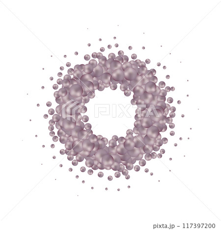 Abstract round photo frame made of color balls Eps 10 117397200