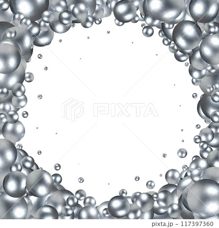 Gray photo frame Made of pearls. Eps 10 Gray photo frame Made of pearls. Eps 10 117397360