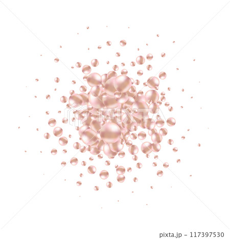 Pink mother-of-pearl pearls. Festive background. Eps 10 Pink mother-of-pearl pearls. Festive background. Eps 10 117397530