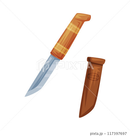 Bowie Knife as Finland Symbol and Attribute Vector Illustration 117397697