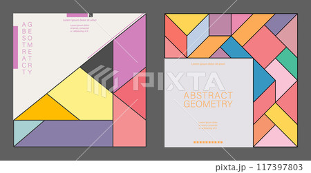 Abstract geometric pattern. Modern background of geometric shapes. Poster template, cover, flyers, idea for interior design or print Abstract geometric pattern. Modern background of geometric shapes. Poster template, cover, flyers, idea for interior design or print 117397803
