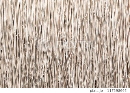 Close up of thatch roof or wall background. Tropical roofing on beach. High quality photo Close up of thatch roof or wall background. Tropical roofing on beach. High quality photo 117398665