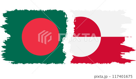 Greenland and Bangladesh grunge flags connection vector Greenland and Bangladesh grunge flags connection vector 117401675