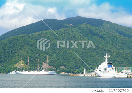 海王丸 敦賀港出港風景 練習船 海王丸 敦賀港出港風景 練習船 117402769