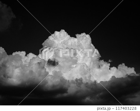 入道雲 モノクロ 入道雲 モノクロ 117403228