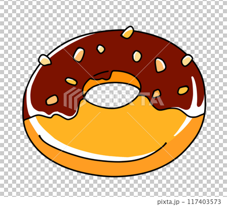 Loose and simple chocolate nut donut, solid color 117403573