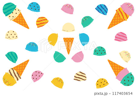 色々なアイス 117403654