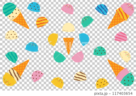 色々なアイス 117403654