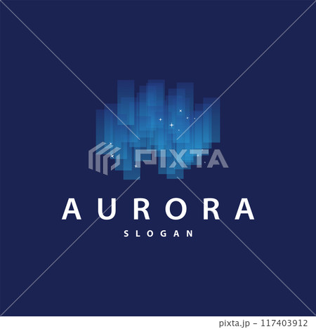 Aurora Light Wave Sky View Logo, Simple Abstract Templet Illustration Design Aurora Light Wave Sky View Logo, Simple Abstract Templet Illustration Design 117403912