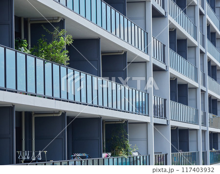 日本の住宅地の新築マンションの風景 117403932