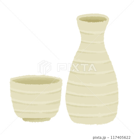 徳利とお猪口　模様有り 117405622