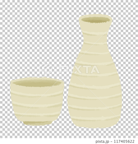 徳利とお猪口　模様有り 117405622