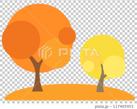 卡通插畫_樹_秋天 117405955