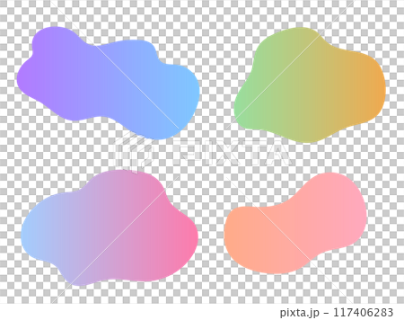 Colorful blurry speech bubble set 117406283