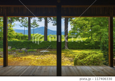 夏の京都洛北　圓通寺　美しい庭園 117406330