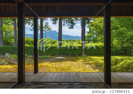 夏の京都洛北　圓通寺　美しい庭園 117406331