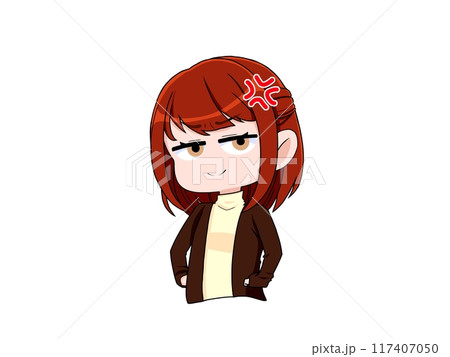 腰に手を当てている長袖の女性5 腰に手を当てている長袖の女性5 117407050