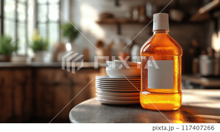 オレンジ色の食器用洗剤 117407266