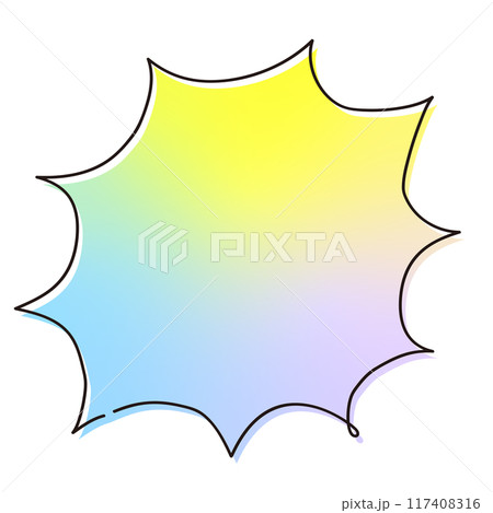 パステル調　吹き出し素材_3 117408316
