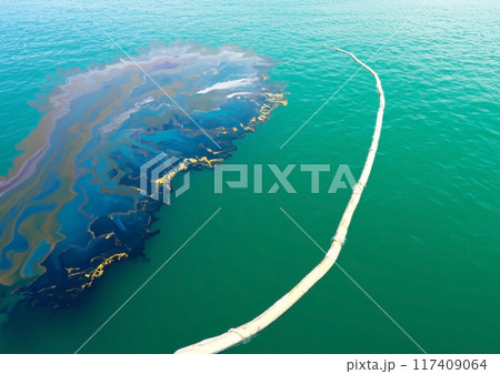 海洋汚染　重油流出イメージ 117409064