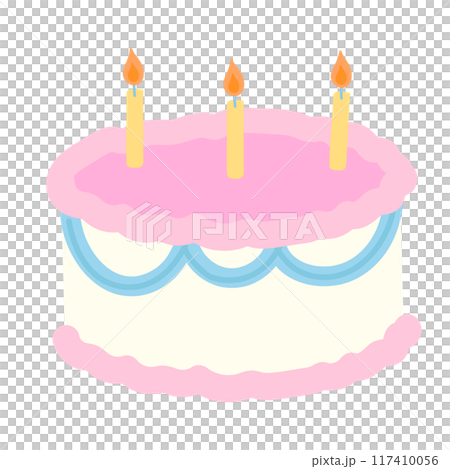 Birthday cake for patches, plush toy, doll, sweet dessert, card, food, cafe, restaurant, menu, recipe, baking book, print, social media post, clip art, birthday cake, celebration, logo, icon, candles	 117410056
