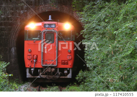 トンネルを行く芸備線キハ47（普通：広島⇔三次） 117410555