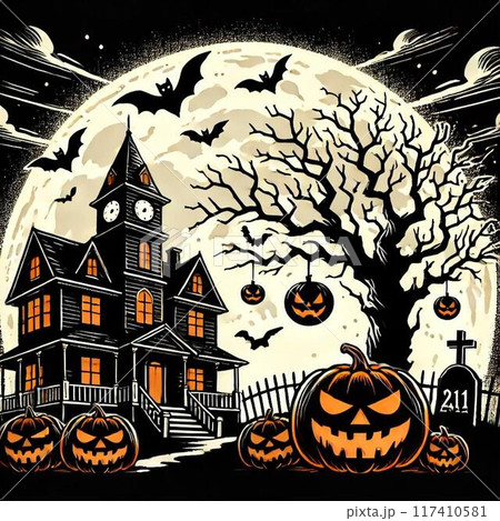 ハロウィンのイラスト 117410581