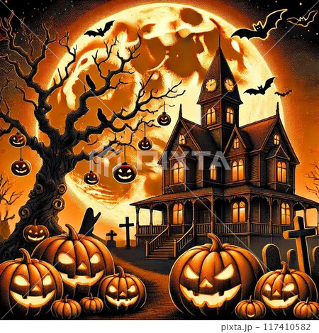 ハロウィンのイラスト 117410582
