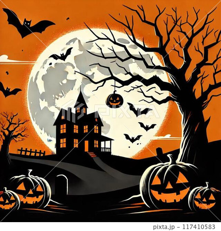 ハロウィンのイラスト 117410583
