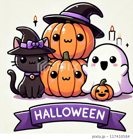 ハロウィンのイラスト 117410584