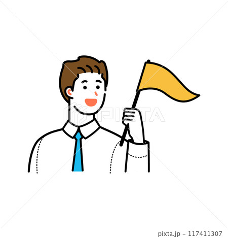 ツアーコンダクターの男性 117411307