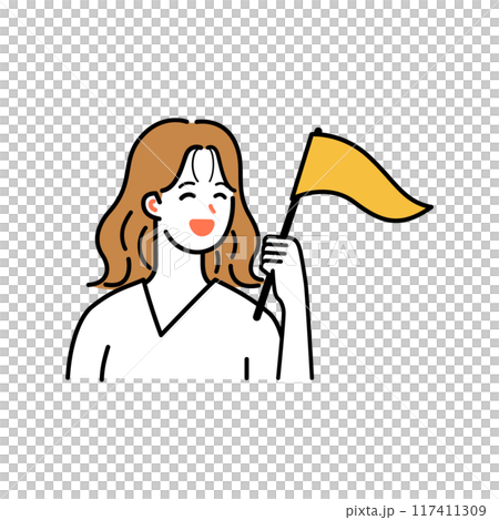 要支持的女人的插圖 117411309