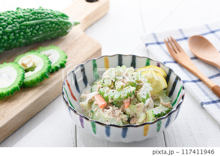 ゴーヤとツナのサラダ ゴーヤとツナのサラダ 117411946
