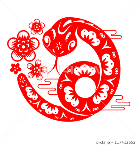 Chinese new year 2025 year of the Snake Icon design 117412652