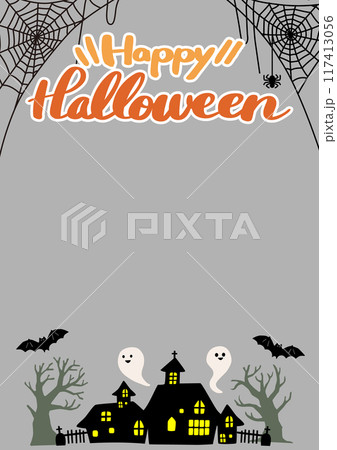 かわいいハロウィンのベクターフレーム 117413056