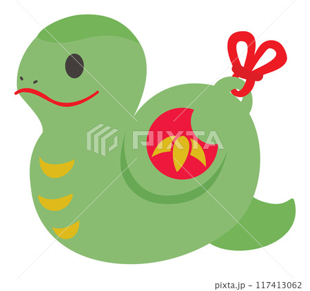 巳年のかわいい蛇の置物 117413062