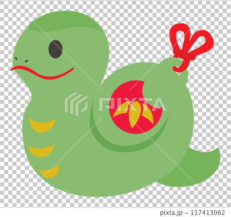 巳年のかわいい蛇の置物 117413062