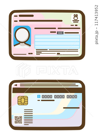 マイナンバーカード（表面・裏面） 117413952