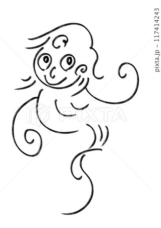 妖怪　えんえんら　線画 117414243