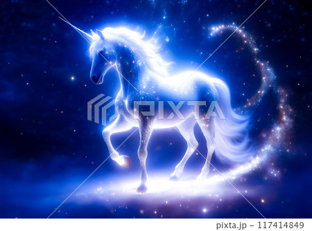 星の中の神秘的なユニコーンのイラスト素材 [117414849] - PIXTA