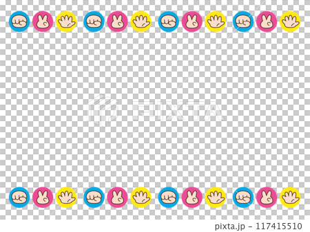 石頭、布、剪刀圖示線背景 117415510