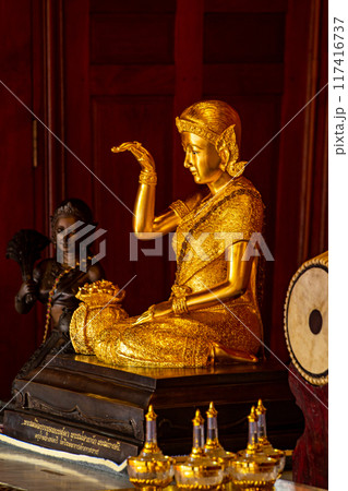 Nang Kwak is Woman Statue Beckoning happy Lot in Nang Kwak is Woman Statue Beckoning happy Lot in 117416737